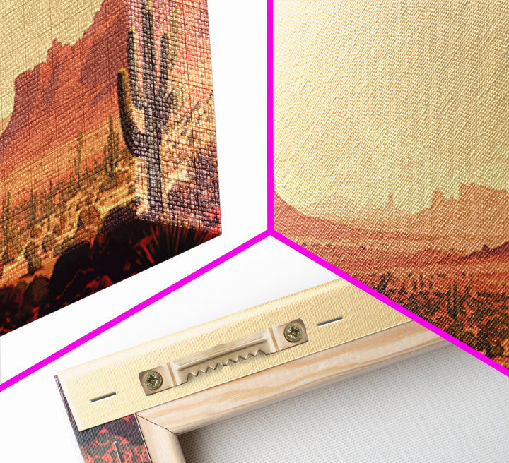 Serene Desert Horizon Framed Canvas Print, General Fine Art, Mid Century Modern, Living Room Decor, Fine Art, GEN-2x1-85