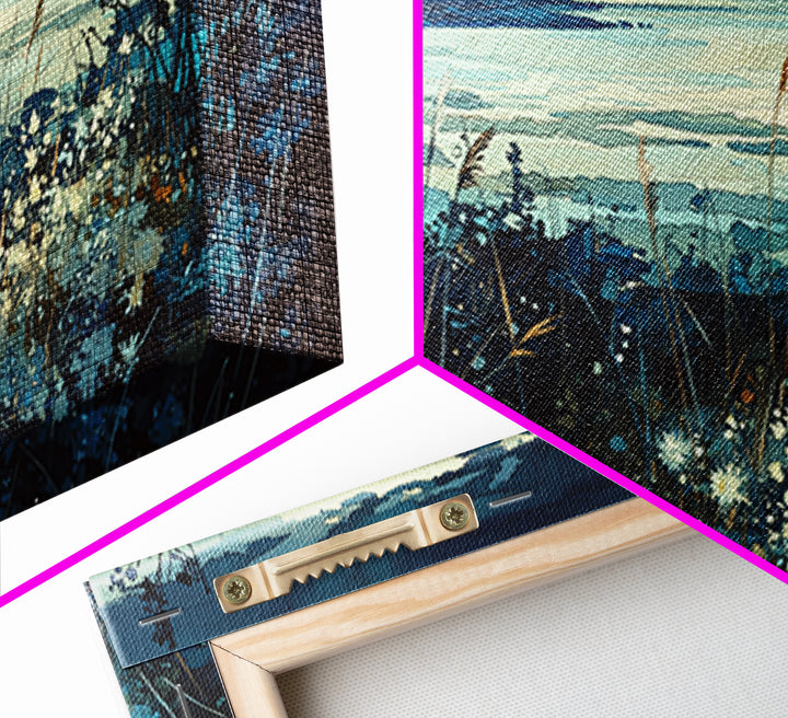 Quiet Abstract Landscape Canvas Print, General Fine Art, Oil Painting, Living Room Decor, Fine Art, Gallery Decor, GEN-2x1-93