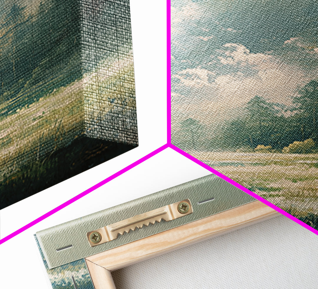 Sunlit Meadow with Loose Impressionist Brushwork Canvas Print, General Fine Art, Printable Wall Art, Living Room Decor, GEN-2x3-94