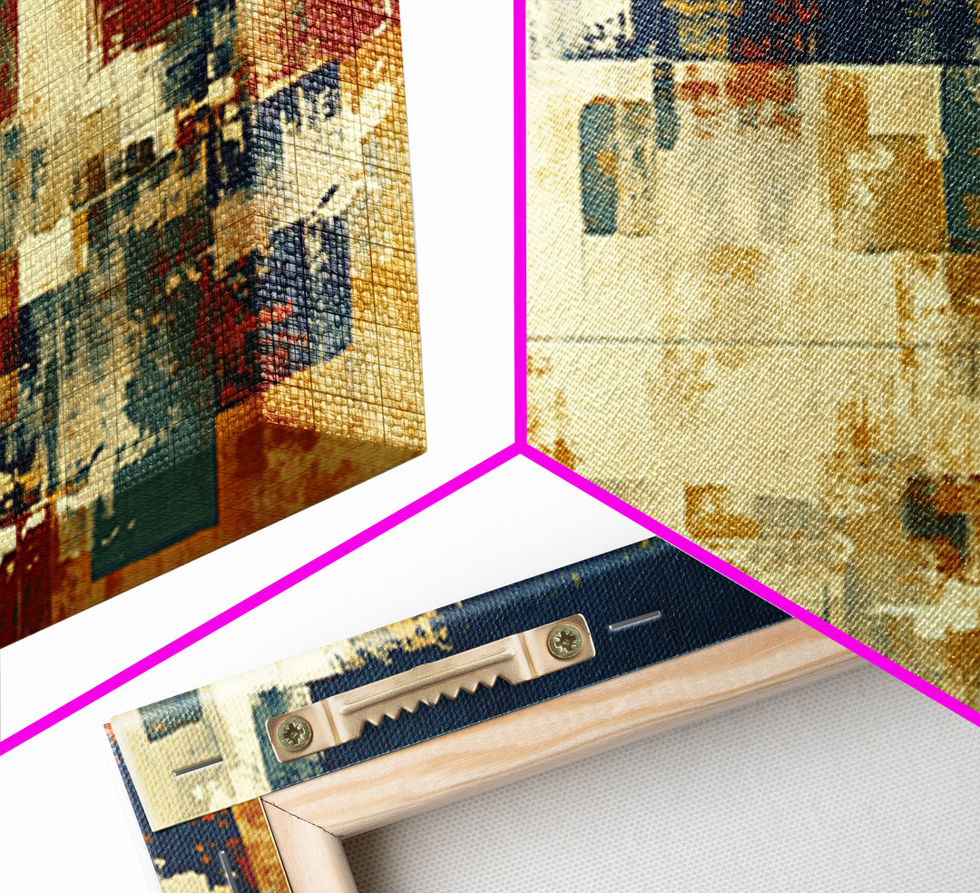 Earthy Plaster Texture Abstract Framed Canvas Print, General Fine Art, Statement Artwork, Living Room Decor, Abstract Art, GEN-3x1-7