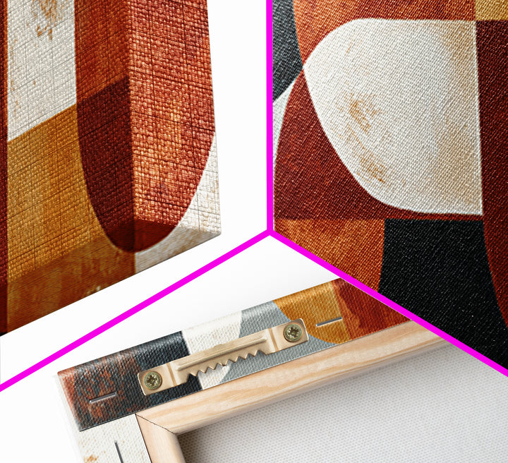 Warm Terracotta Abstract Canvas Print, General Fine Art, Wall Art, Living Room Decor, Abstract Art, Printable, GEN-3x1-70