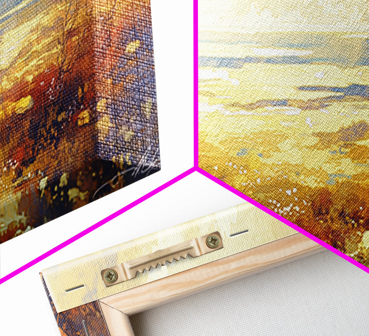Quiet Abstract Landscape Framed Canvas Print, General Fine Art, Boho Decor, Living Room Decor, Fine Art, Wall Decor, GEN-3x1-89