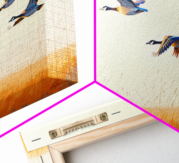 Minimal Birds in Flight over an Open Framed Canvas Print, General Fine Art, Art Prints, Living Room Decor, Fine Art, GEN-3x2-2