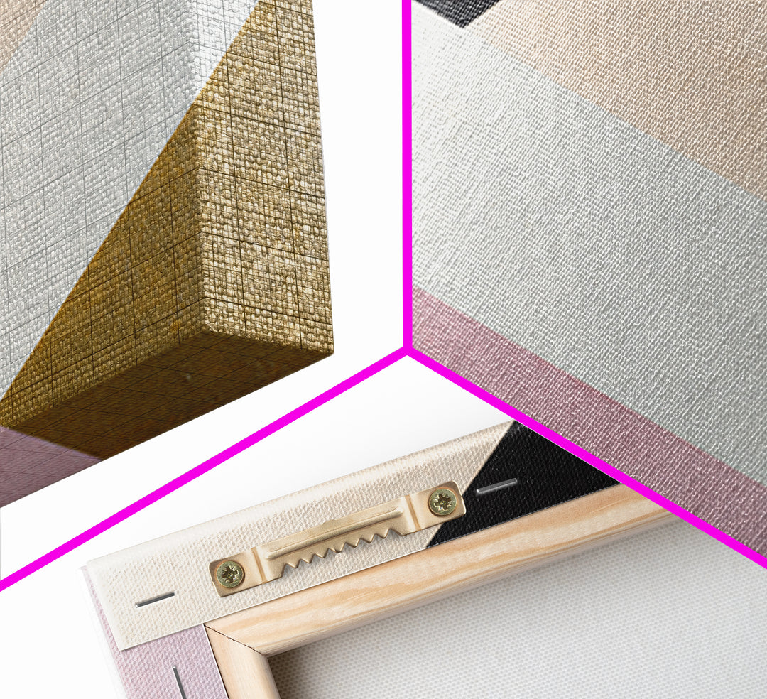 Modern Geometric Composition Canvas Print, General Fine Art, Oil Painting, Living Room Decor, Abstract Art, Gallery Decor, GEN-3x2-62