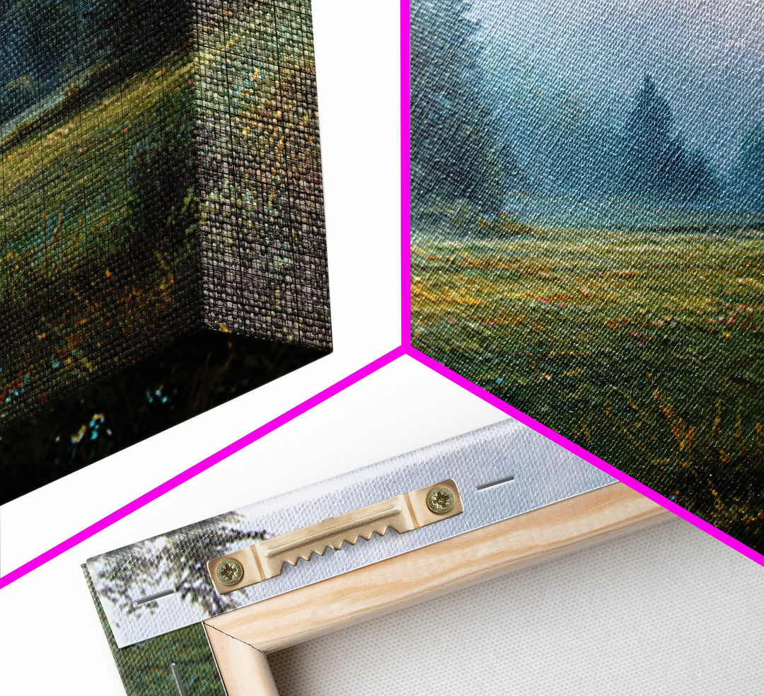 Sunlit Meadow with Loose Impressionist Brushwork Canvas Print, General Fine Art, Digital Wall Art, Living Room Decor, Fine Art, GEN-3x2-66