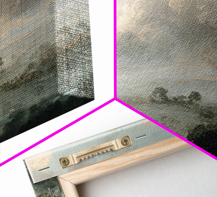 Romantic Cloudscape with Blush and Cream Tones Canvas Print, General Fine Art, Canvas Wall Art, Living Room Decor, Abstract Art, GEN-3x2-94