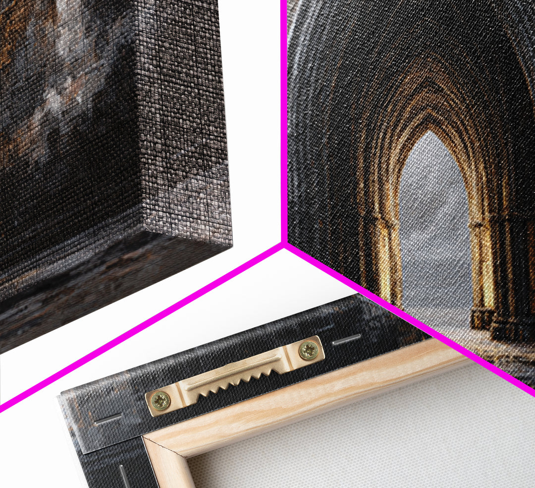 Gothic Archway Filled Canvas Print, Gothic Art, Printable Wall Art, Living Room Decor, Fine Art, Gothic, Halloween Art, GOT-2x1-31