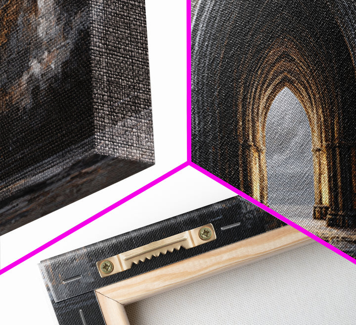Gothic Archway Filled Canvas Print, Gothic Art, Printable Wall Art, Living Room Decor, Fine Art, Gothic, Halloween Art, GOT-2x1-31
