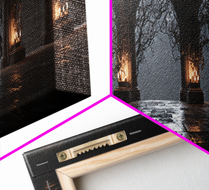 Gothic Archway Filled Canvas Print, Gothic Art, Gallery Decor, Living Room Decor, Fine Art, Gothic, Contemporary Art, GOT-3x1-3