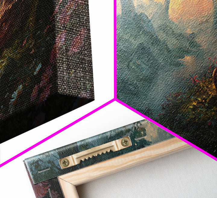 Fantasy Board Game Dragon Token Scene Framed Canvas Print, Game Room Art, Wall Decor, Game Room Decor, Fine Art, Play, GRA-2x1-7