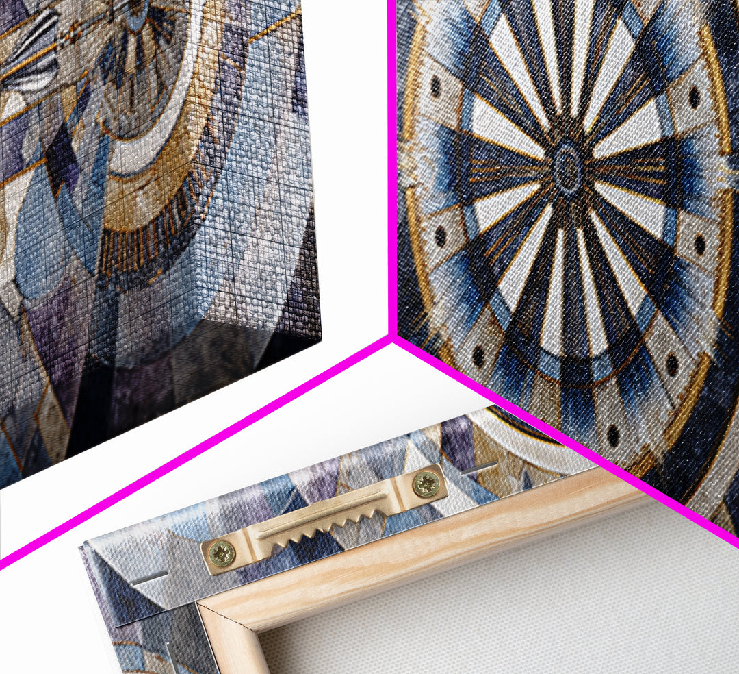 Dartboard Bullseye with Dynamic Motion Canvas Print, Game Room Art, Original Artwork, Game Room Decor, Fine Art, Play, GRA-3x1-24
