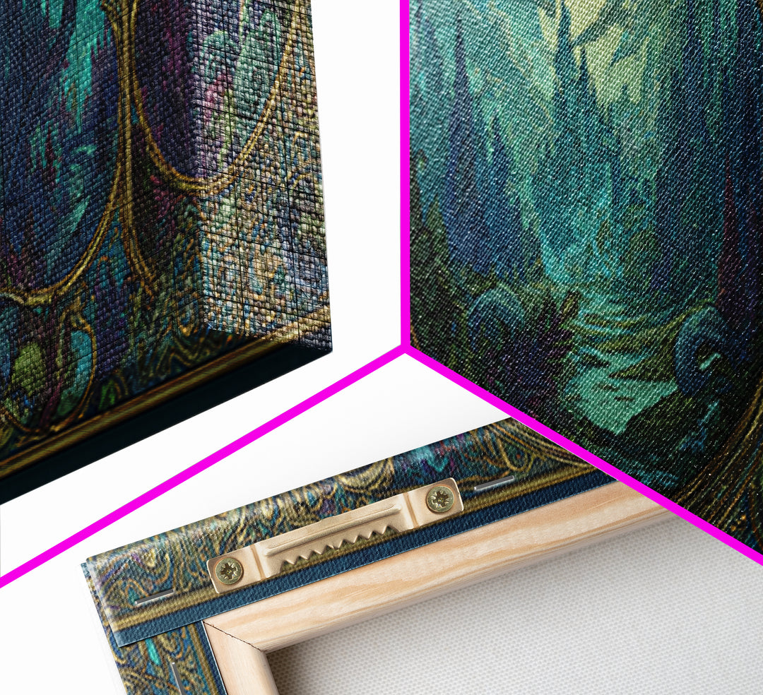 Fantasy Board Game Dragon Token Scene Canvas Print, Game Room Art, Gallery Decor, Game Room Decor, Fine Art, Play, GRA-3x1-3