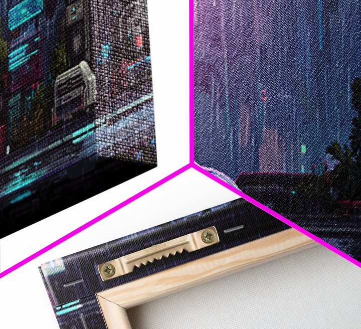 Arcade Spaceship Pixel Art Scene Framed Canvas Print, Game Room Art, Wall Art, Game Room Decor, Play, Bedroom Wall Art, GRA-3x1-59