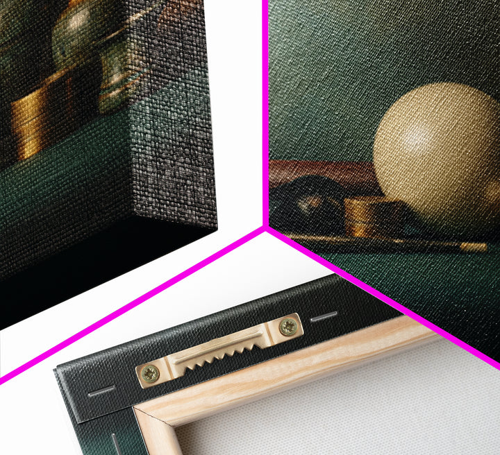 Pool Cue and Chalk on Green Felt Canvas Print, Game Room Art, Bedroom Wall Art, Game Room Decor, Fine Art, Play, Girly Wall Art, GRA-3x2-62