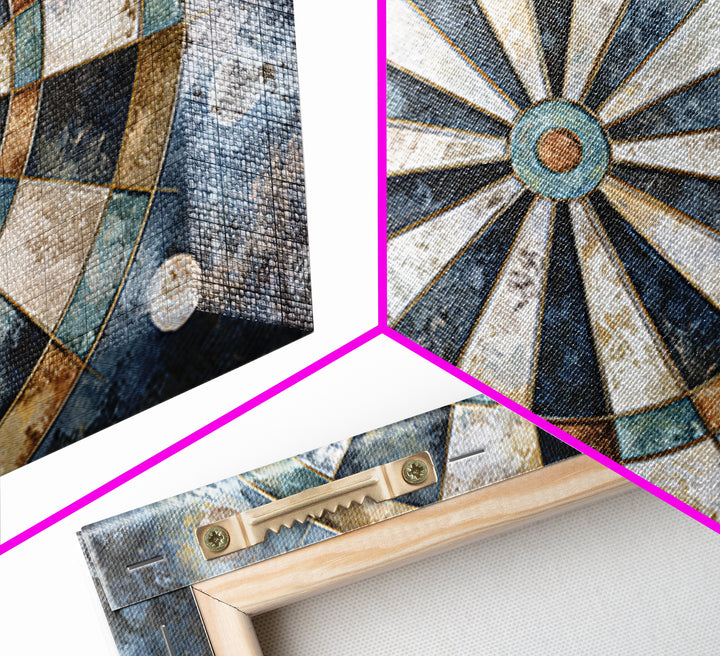 Dartboard Bullseye with Dynamic Motion Canvas Print, Game Room Art, Boho Decor, Game Room Decor, Play, Classroom Decor, GRA-3x2-84