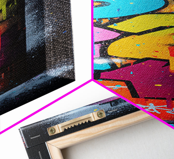 Spray Can Still Life Framed Canvas Print, Graffiti Art, Bedroom Decor, Living Room Decor, Fine Art, Street, Gallery Decor, GRF-1x3-64