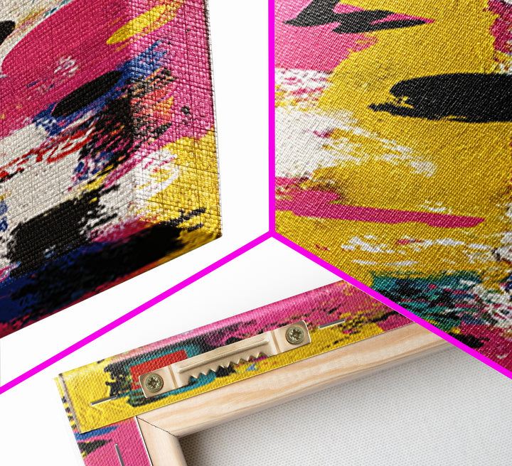 Bright Skateboard Ramp Color Fields Framed Canvas Print, Graffiti Art, Canvas Art, Living Room Decor, Fine Art, Street, GRF-1x3-84