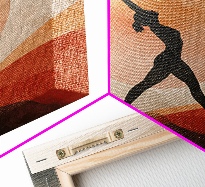 Fitness Woman Stretching Canvas Print, Gym Art, Luxury Decor, Gym Decor, Strength, Living Room Decor, Abstract Wall Art, GYM-1x1-69