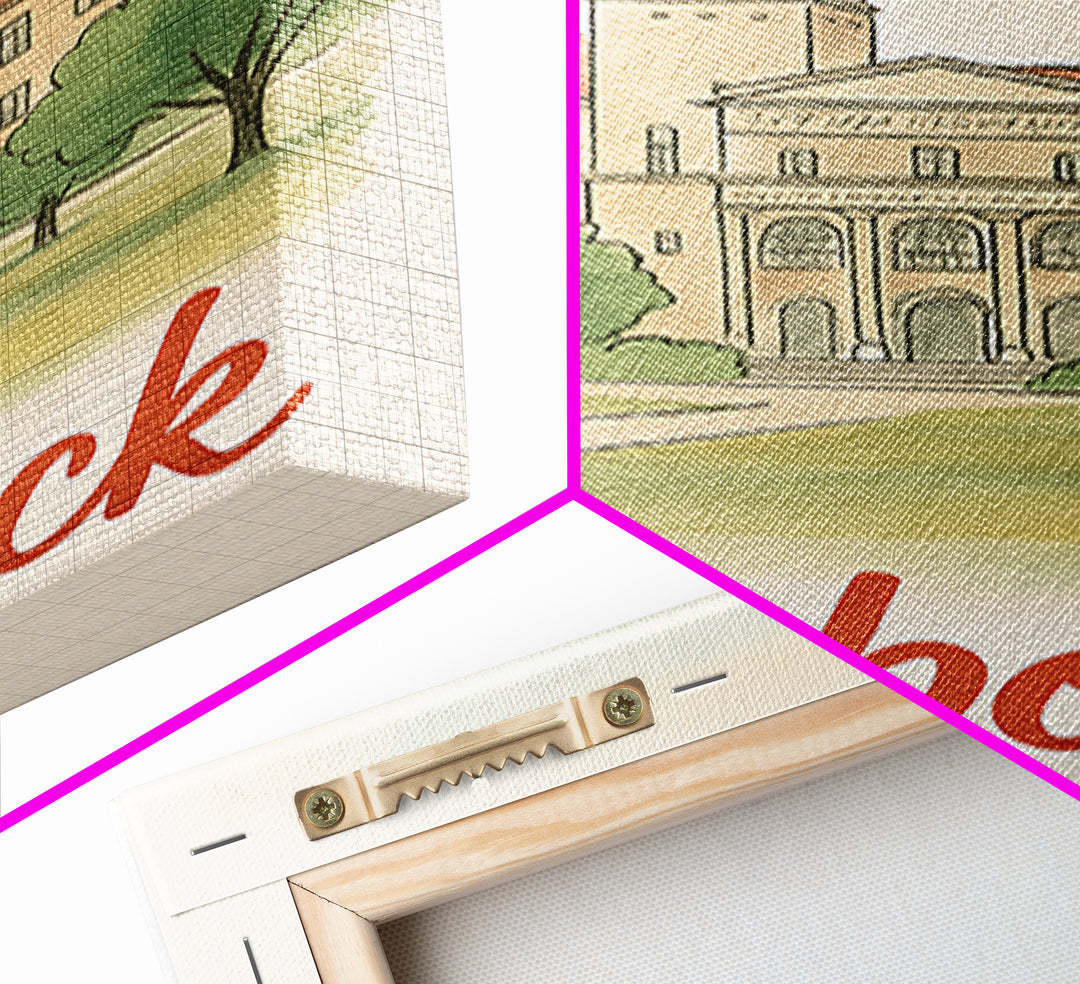 Lubbock Texas Travel Poster, Canvas Print, Watercolor City Skyline Art, Lubbock Art Print, Travel Poster Art, Home Office Decor, Wall Art