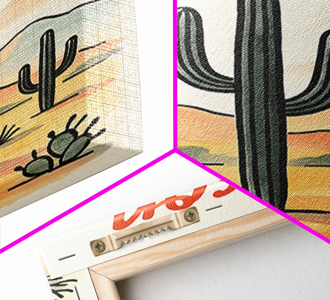 Tucson Travel Poster, Framed Canvas Print, Watercolor Urban Skyline Art, Tucson Travel Art, Gift For Travelers, City Travel Prints