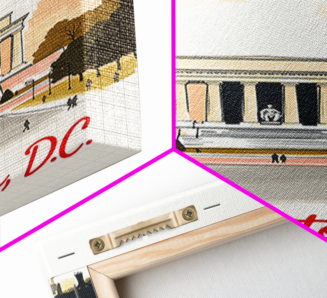 Washington Travel Poster, Canvas Print, Watercolor Skyline Art Art, Washington Travel Art, Travel Art Print, Travel Wall Art, City Art Print