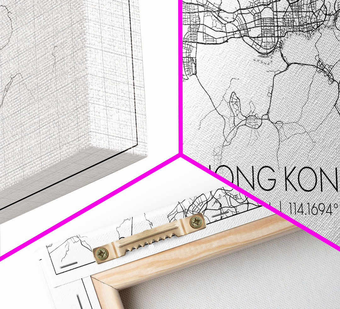 Hong Kong City Map, China Map, Map Art, Modern Art, Wall Art, Canvas Art, Asian Wall Art, Simple Wall Art, Wall Prints Trendy, Modern Gift