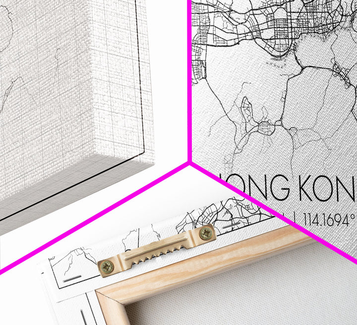 Hong Kong City Map, China Map, Map Art, Modern Art, Wall Art, Canvas Art, Asian Wall Art, Simple Wall Art, Wall Prints Trendy, Modern Gift