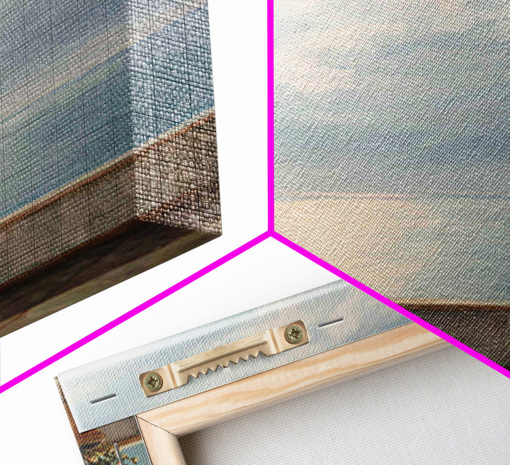Mediterranean Terrace View Focused on Sea and Canvas Print, Hotel Art, Gallery Decor, Hotel Decor, Fine Art, Boutique, HOT-1x1-59
