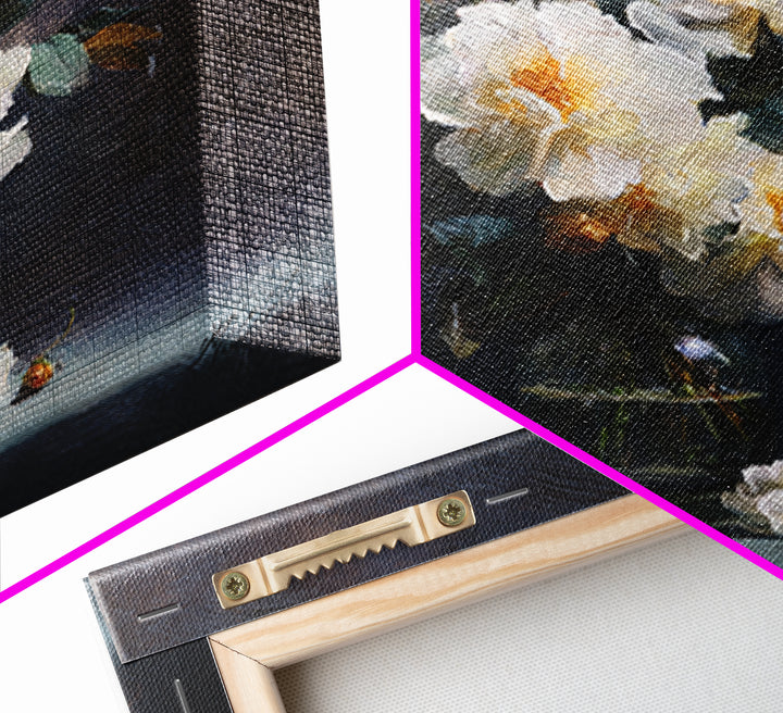 Classic Oil Painted Floral Still Life Canvas Print, Hotel Art, Art, Hotel Decor, Oil Painting, Boutique, Printable Art, HOT-1x1-81