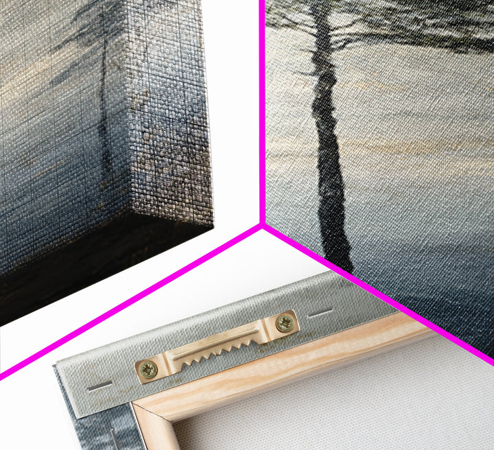 Luxury Monochrome Landscape Canvas Print, Hotel Art, Neutral Decor, Hotel Decor, Oil Painting, Boutique, Home Decor, Poster, HOT-1x3-18