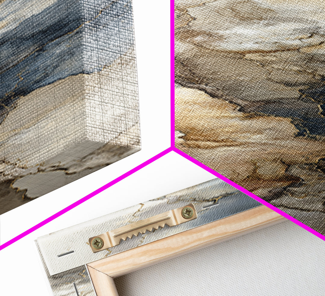 Abstract Marble Texture Canvas Print, Hotel Art, Coastal Wall Art, Hotel Decor, Boutique, Fine Art Print, Statement Artwork, HOT-1x3-55