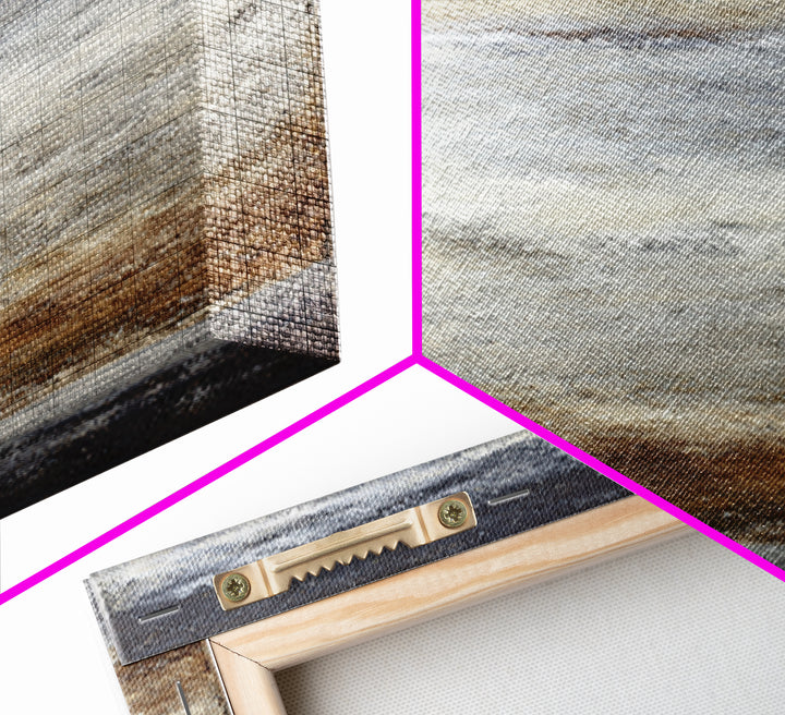 Sophisticated Neutral Abstract Framed Canvas Print, Hotel Art, Hotel Decor, Abstract Art, Boutique, Living Room Decor, HOT-1x3-61