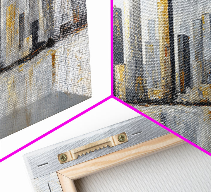 Quiet City Skyline Canvas Print, Hotel Art, Hotel Decor, Abstract Art, Boutique, Hazbin Hotel, Mid Century Modern, HOT-2x1-22