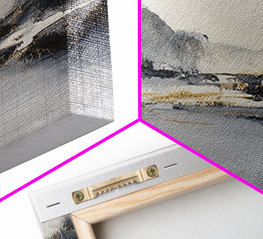 Japanese Ink Landscape Canvas Print, Hotel Art, Wall Art, Hotel Decor, Boutique, Abstract Art, Framed Art, Wood Wall Art, HOT-2x1-62