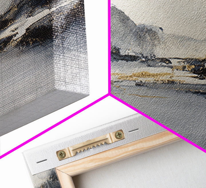 Japanese Ink Landscape Canvas Print, Hotel Art, Wall Art, Hotel Decor, Boutique, Abstract Art, Framed Art, Wood Wall Art, HOT-2x1-62