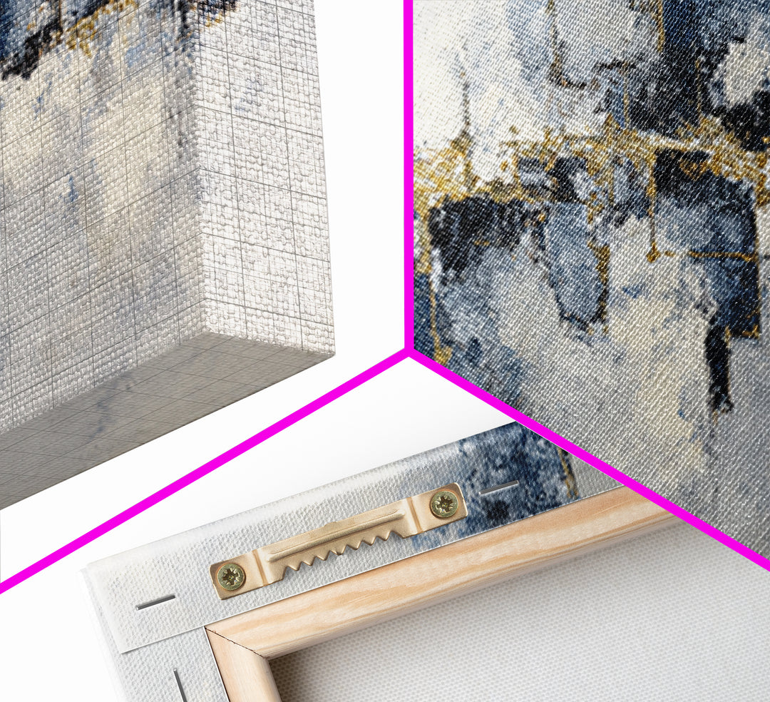 City Map Abstract Lines Without Readable Labels Canvas Print, Hotel Art, Hazbin Hotel, Hotel Decor, Abstract Art, Boutique, HOT-2x1-68