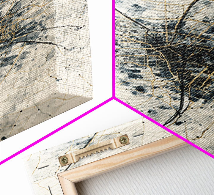 City Map Abstract Lines Without Readable Labels Canvas Print, Hotel Art, Statement Artwork, Hotel Decor, Abstract Art, Boutique, HOT-2x3-32