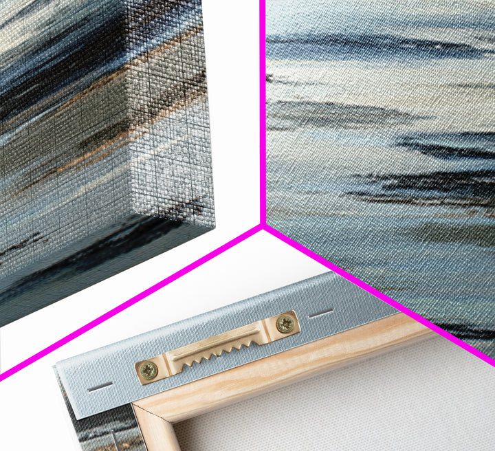 Soft Abstract Wave Forms Framed Canvas Print, Hotel Art, Home Decor, Hotel Decor, Abstract Art, Boutique, Framed Art, HOT-2x3-42