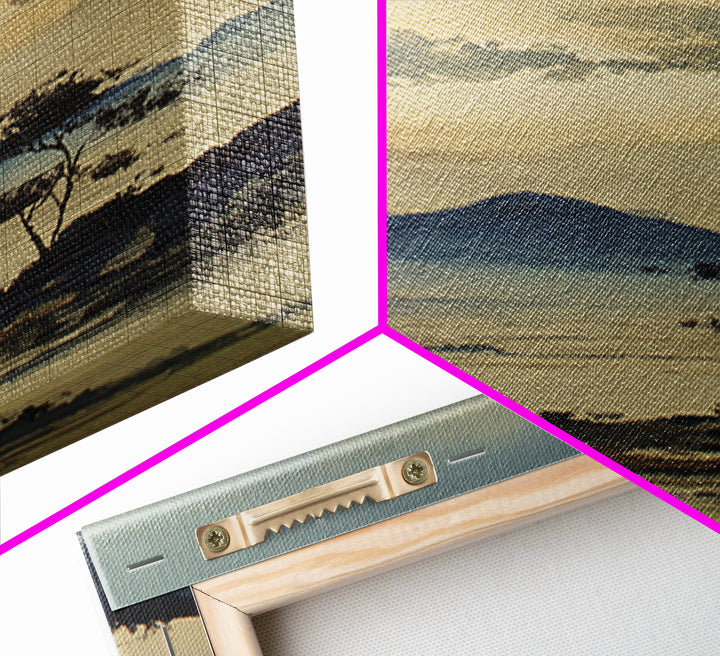 Japanese Ink Landscape Canvas Print, Hotel Art, Art, Hotel Decor, Oil Painting, Boutique, Printable Art, Living Room Decor, HOT-2x3-50