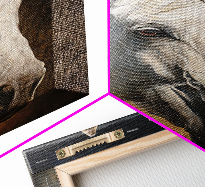 Neutral Horse Portrait Canvas Print, Hotel Art, Art Prints, Hotel Decor, Fine Art, Boutique, Modern Wall Art, Wall Sculpture, HOT-2x3-72