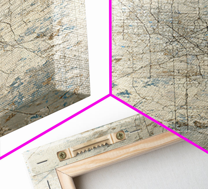 City Map Abstract Lines Without Readable Labels Framed Canvas Print, Hotel Art, City Wall Art, Hotel Decor, Abstract Art, HOT-2x3-8