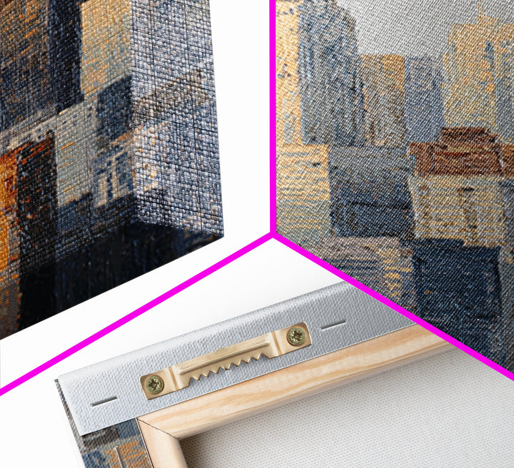 Quiet City Skyline Canvas Print, Hotel Art, Hotel Decor, Abstract Art, Boutique, Beach Decor, Minimalist Wall Art, HOT-2x3-82