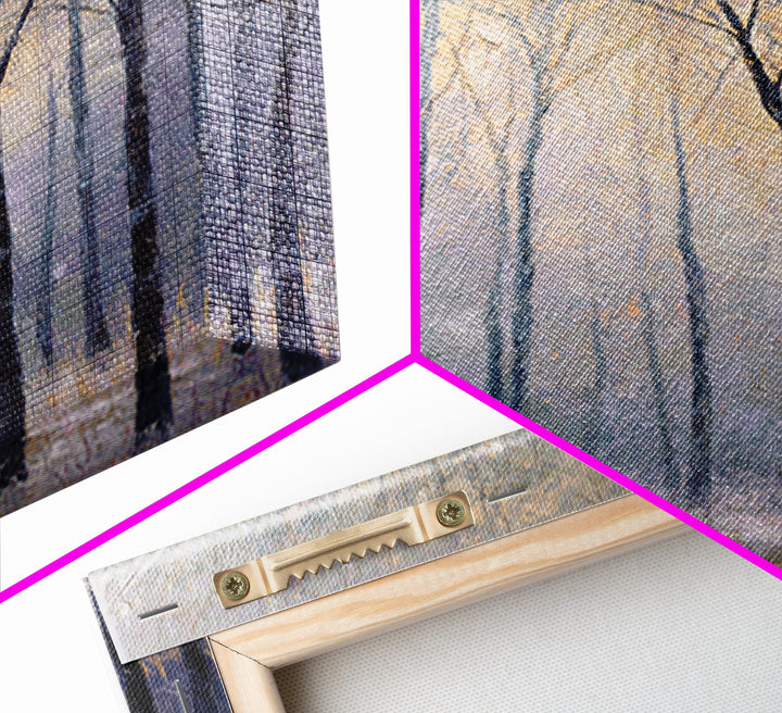 Misty Forest with Refined Calm Atmosphere Framed Canvas Print, Hotel Art, Framed Art, Hotel Decor, Fine Art, Boutique, HOT-2x3-94