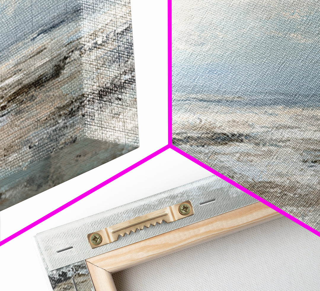 Mediterranean Terrace View Focused on Sea and Framed Canvas Print, Hotel Art, Art Print, Hotel Decor, Fine Art, Boutique, HOT-3x1-51