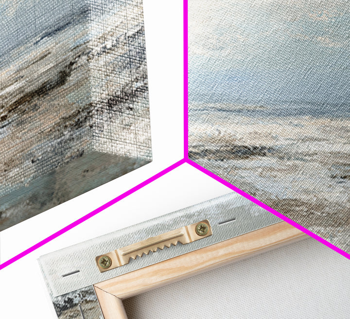 Mediterranean Terrace View Focused on Sea and Framed Canvas Print, Hotel Art, Art Print, Hotel Decor, Fine Art, Boutique, HOT-3x1-51