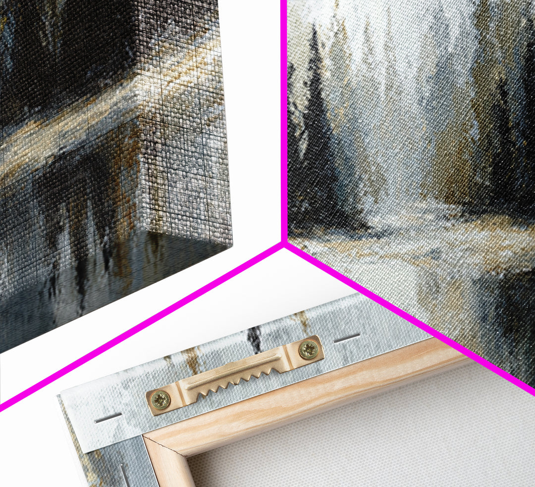 Misty Forest with Refined Calm Atmosphere Canvas Print, Hotel Art, Travel Poster, Hotel Decor, Fine Art, Boutique, HOT-3x1-54