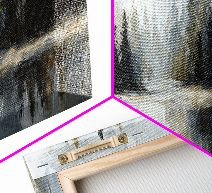 Misty Forest with Refined Calm Atmosphere Canvas Print, Hotel Art, Travel Poster, Hotel Decor, Fine Art, Boutique, HOT-3x1-54