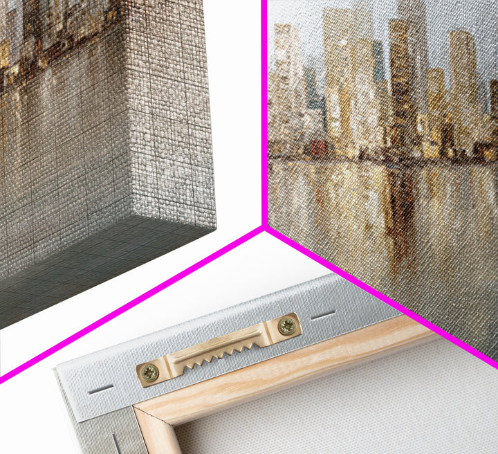 Quiet City Skyline Canvas Print, Hotel Art, Coastal Decor, Hotel Decor, Fine Art, Boutique, Statement Artwork, Boho Decor, HOT-3x2-30