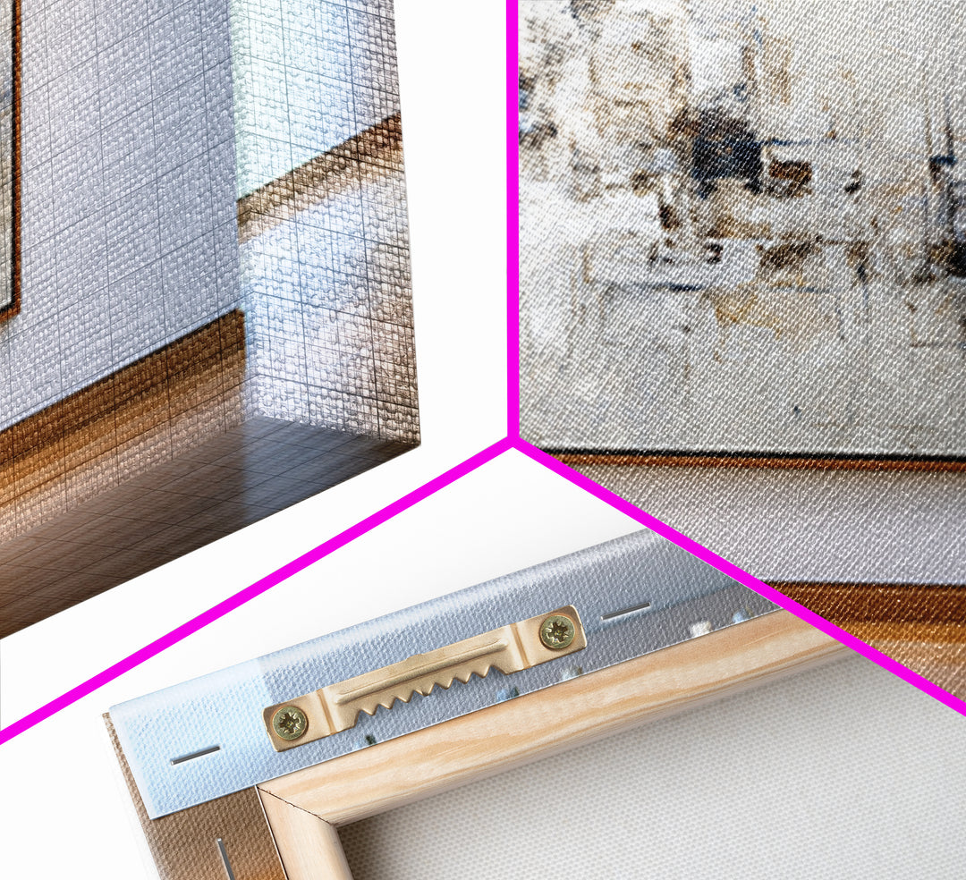 City Map Abstract Lines Without Readable Labels Canvas Print, Hotel Art, Wood Wall Art, Hotel Decor, Abstract Art, Boutique, HOT-3x2-4