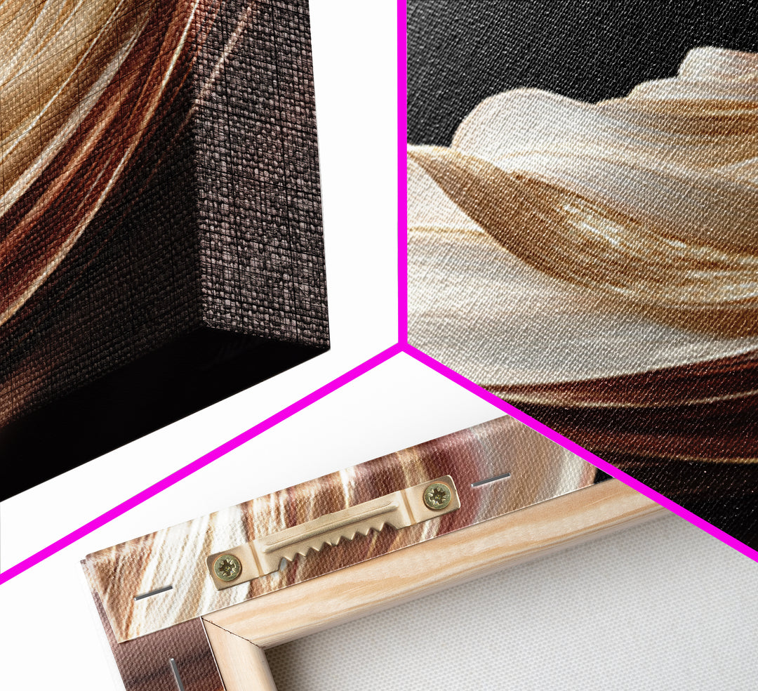 Abstract Hair Strands Forming Elegant Waves Canvas Print, Hair Salon Art, Printable Art, Living Room Decor, Fine Art, Style, HSA-1x1-3